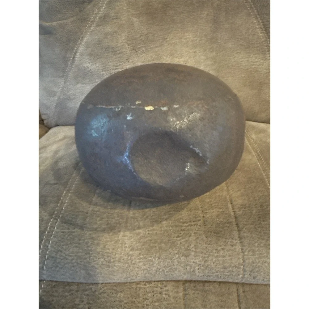 Vintage Metal Indian Hammered Water Jug Vessel With‎ Wooden Lid